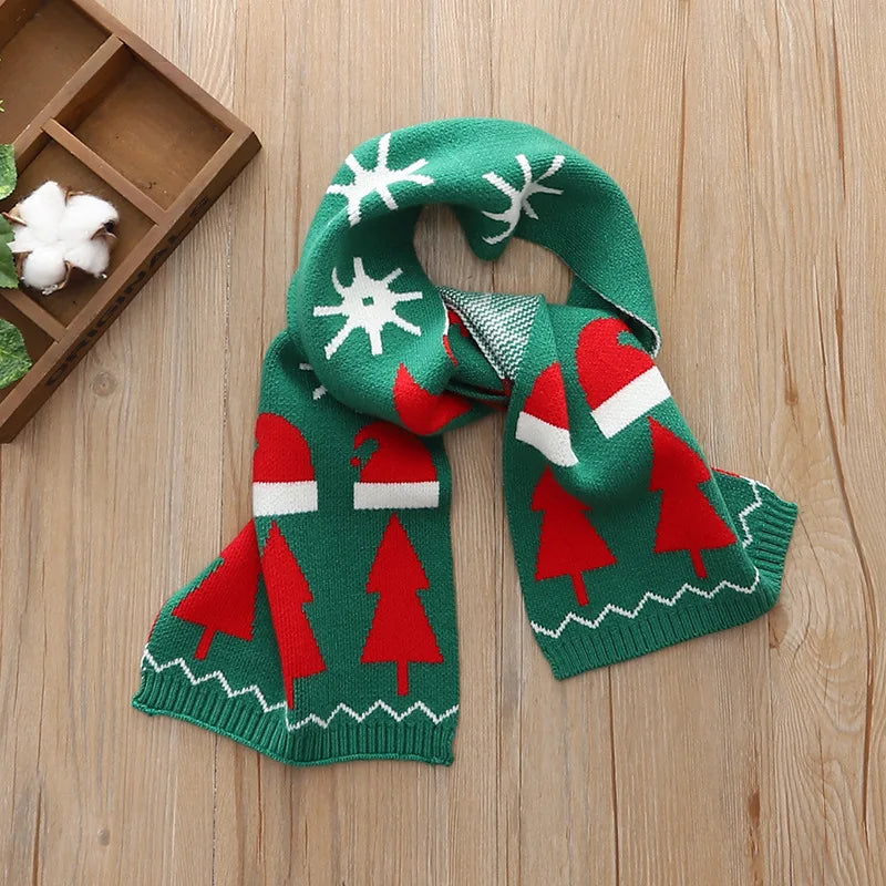 Holiday Neckwarmer for Children – Soft Wool Knitted Wrap with Festive Motifs for Boys & Girls | Thomler