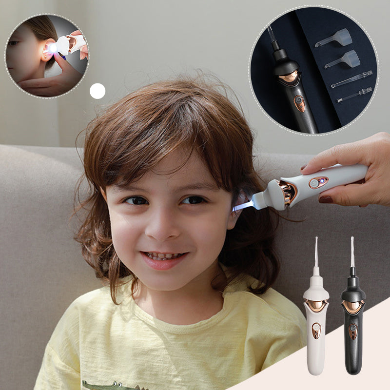 Electric Ear Wax Removal Tool with Soft Silicone Tips for Safe Home Ear Cleaning, USB Rechargeable Cordless Earwax Remover Kit with 5 | Thomler