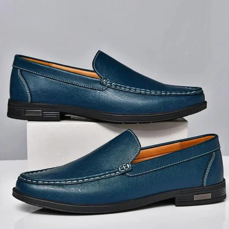 Men's Genuine Leather Loafers Slip-On Dress Shoes for Business Casual Wedding Office Formal Occasions Classic Italian Style Handcrafted | Thomler