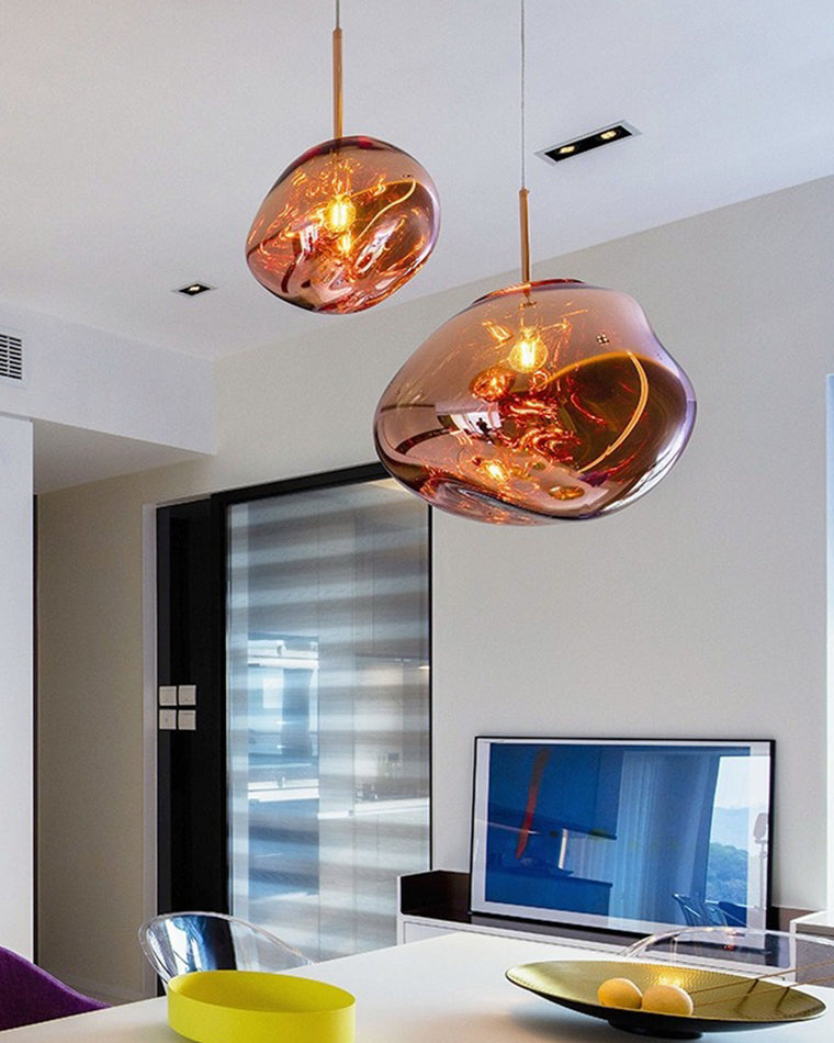 Pendant Light Acrylic Melt Design E27 15.0 cm Warm White Dining Room Kitchen Island Hanging Ceiling Lamp | Thomler