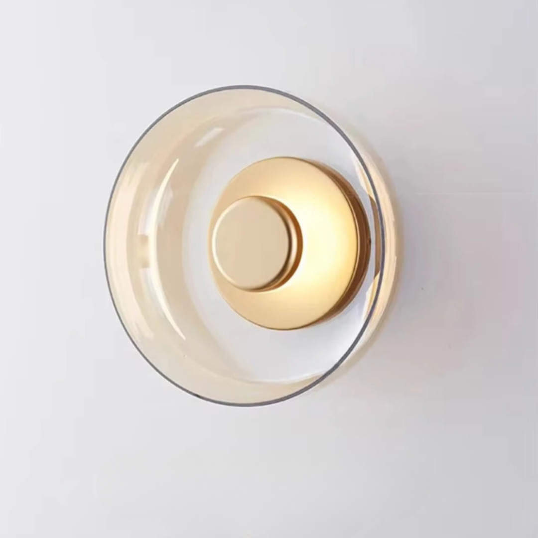 Contemporary Sconce with Domed Glass Shade – Iron Frame Wall-Mount Fixture for Bedrooms, Hallways & Living Spaces | Thomler