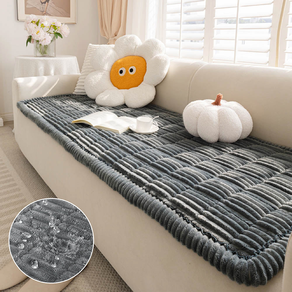 Plush Flannel Furniture Protector for Pets – Non-Slip Waterproof Sofa Throw for Dogs & Cats – Machine Washable Couch Shield | Thomler