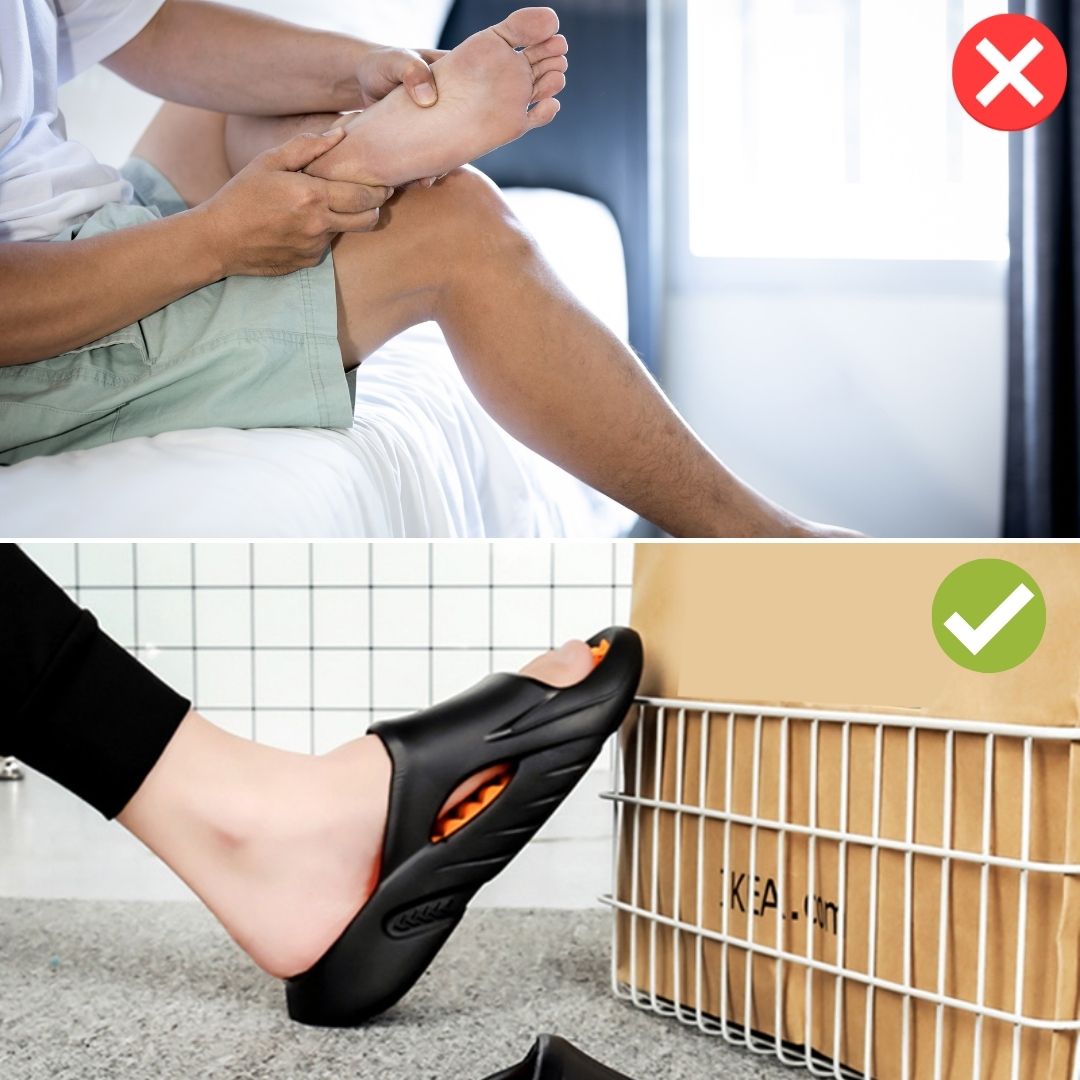 Textured Massage Footbed Slide Sandals for Women & Men Indoor Outdoor EVA Non-Slip House Slippers | Thomler