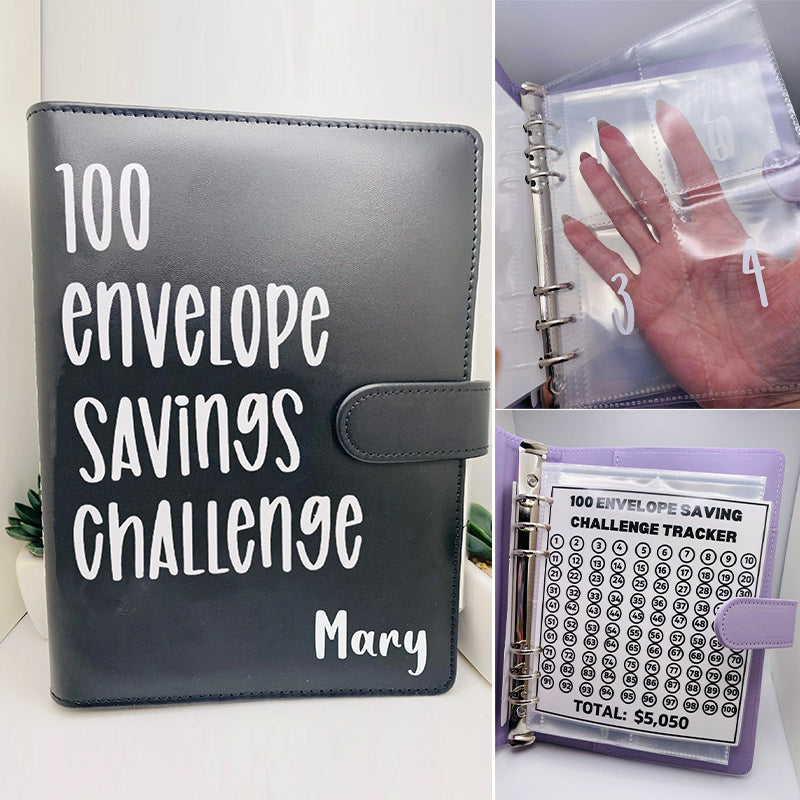 Cash Savings Tracker Organizer with 100 Labeled Pockets – Money Management Planner System – A5 Budget Book with Reusable Chart for | Thomler