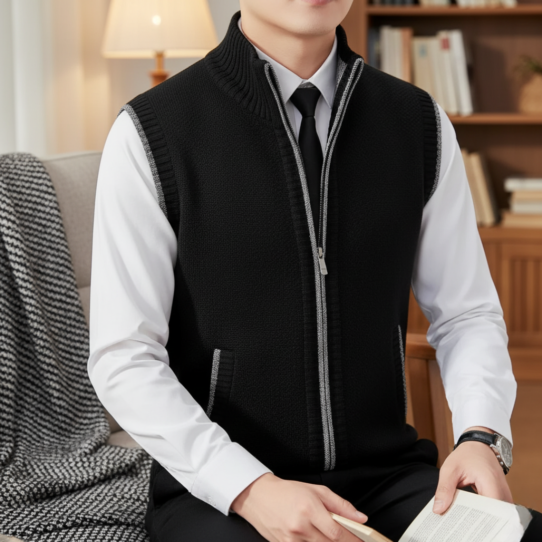 Men's Insulated Zip-Up Vest – Lightweight Layering Sleeveless Jacket for Fall Winter Spring | Tailored Fit Bodywarmer Gilet | Thomler