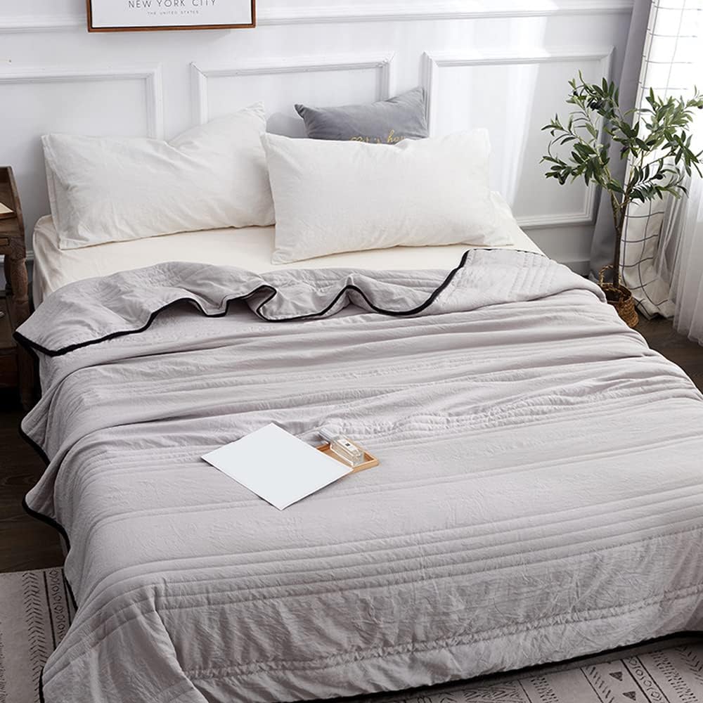 Temperature Regulating Throw Blanket – Lightweight Breathable Cooling Bedding for Hot Sleepers & Night Sweats – Moisture Wicking Soft Fabric | Thomler