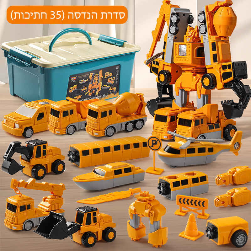 MagnaBuild – Kreatives Magnet-Baufahrzeug-Set | 50% RABATT