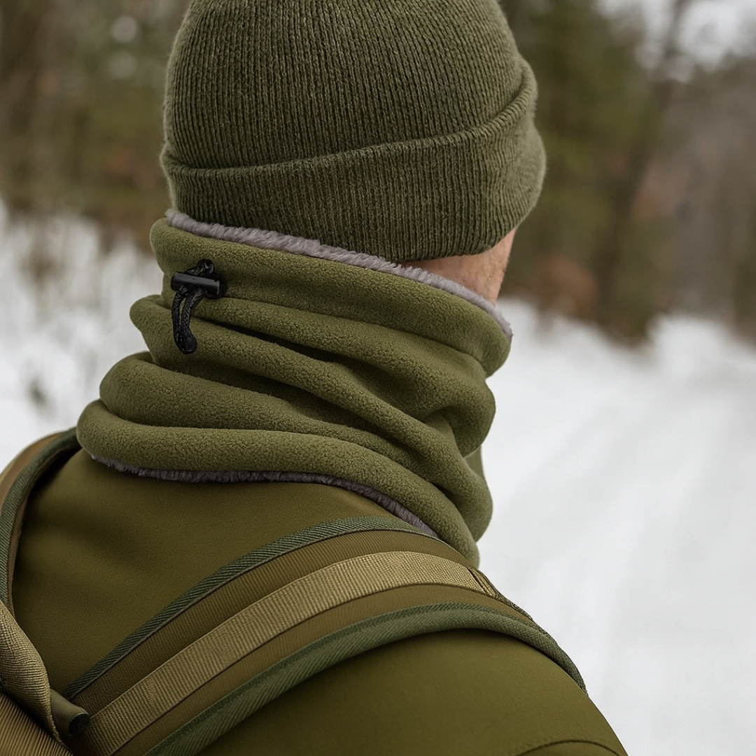Adjustable Fleece Neck Gaiter with Drawstring for Winter Sports & Outdoor Activities – Versatile Face Cover | Thomler