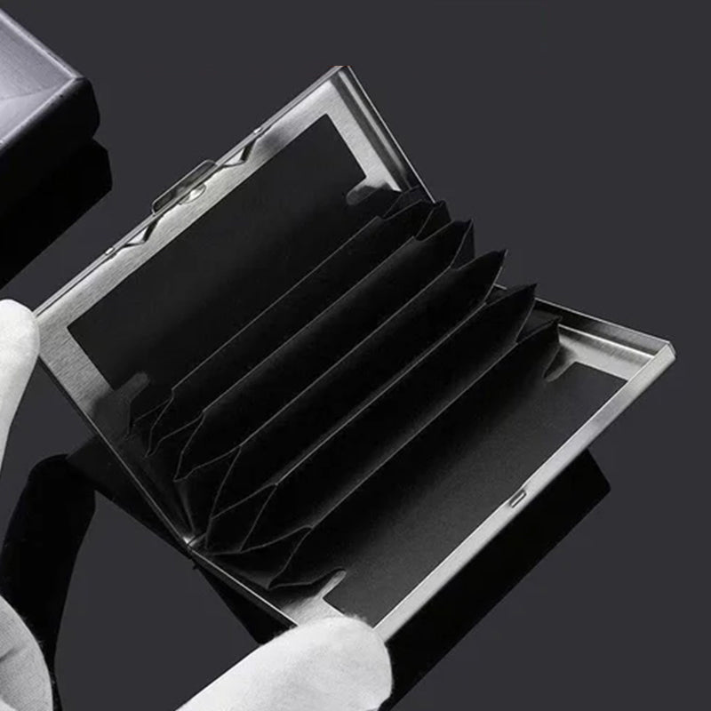 Slim Metal Card Holder with RFID Blocking Technology for Credit Cards & Cash | Thomler