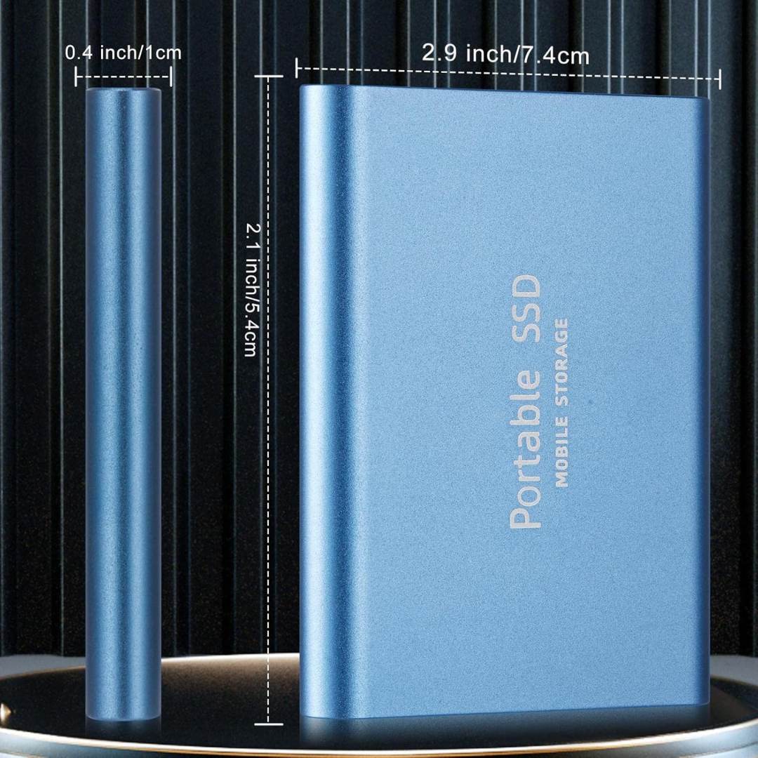 External Solid State Drive Impact-Resistant 1 TB Portable Storage USB 1050 MB/s Fast File Transfer | Thomler