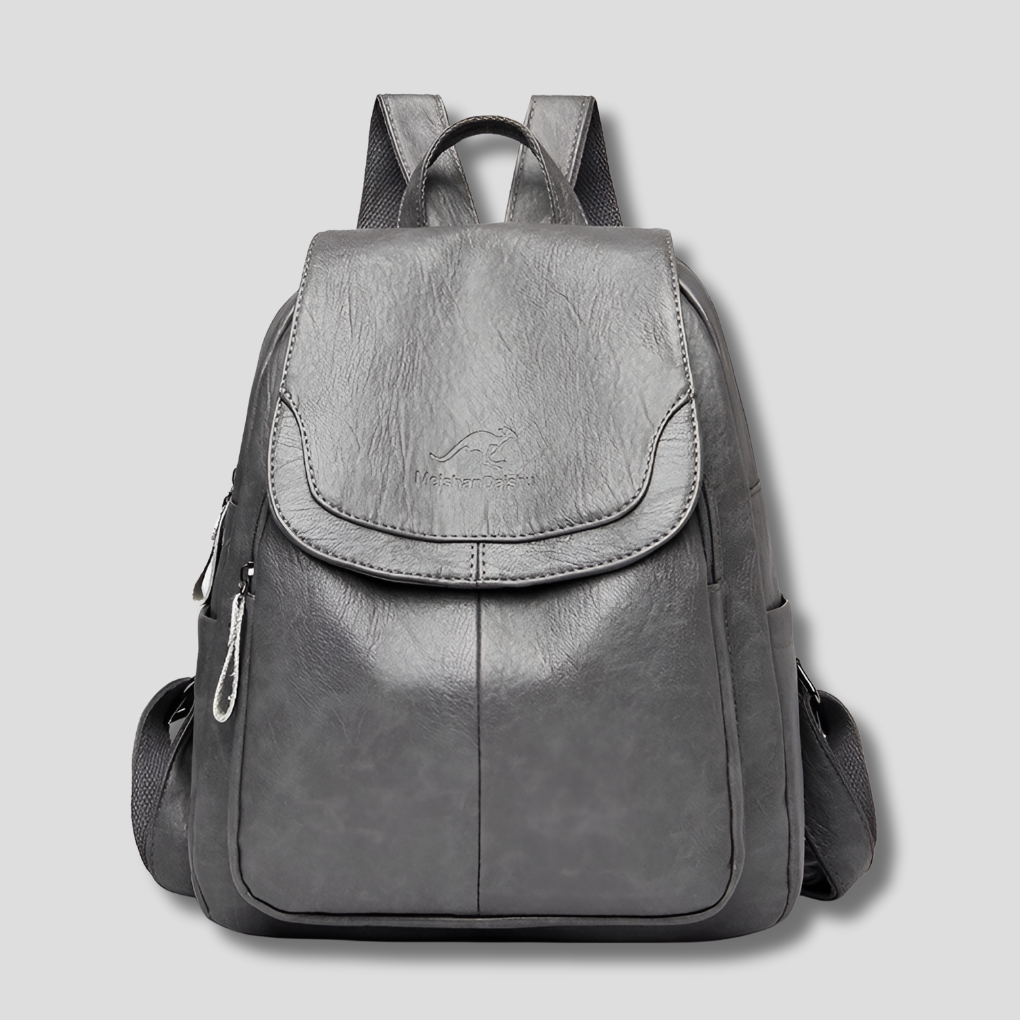 Women's Textured Leather Backpack with Security Features for Work, Travel & Daily Use | Thomler