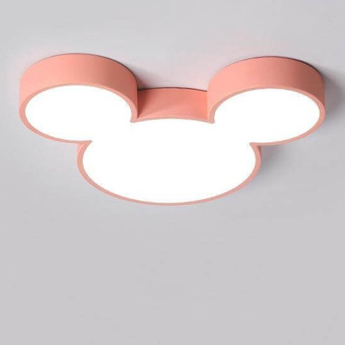 Cartoon Character LED Flush Mount Ceiling Light for Kids Room – Slim Low-Profile Design in Blue, Green, Pink & White with Integrated LED | Thomler