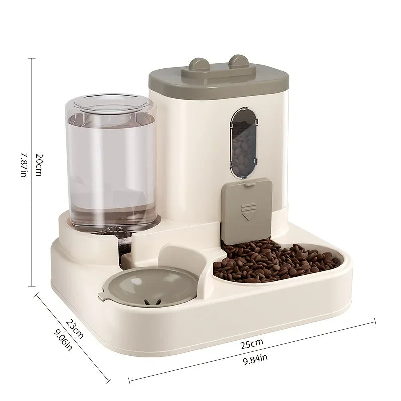 Gravity-Fed Dual Bowl Pet Station – No-Power Food & Water System for Dogs & Cats | Thomler