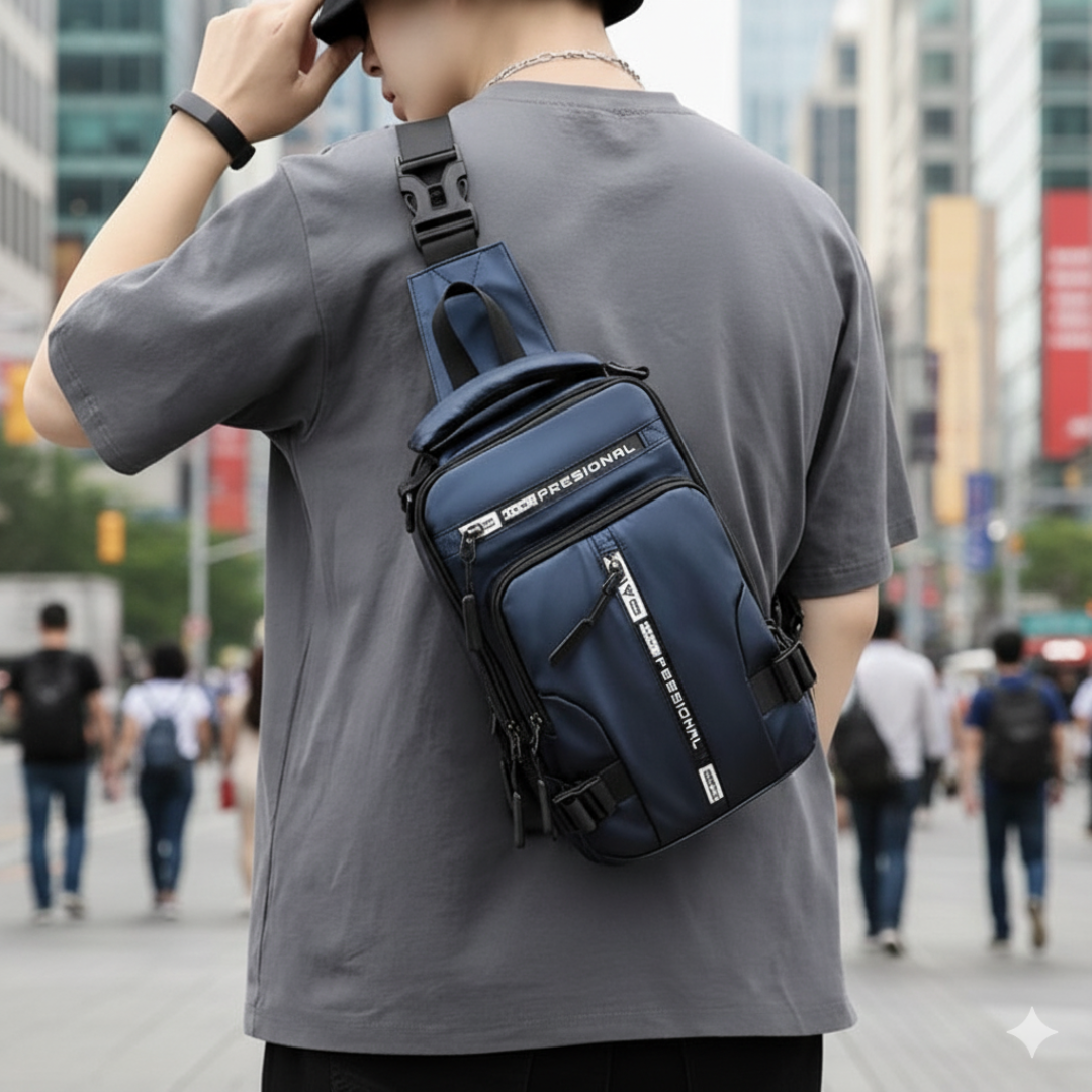 Crossbody Sling Bag with Anti-Theft Hidden Zippers & USB Charging Port – Water-Resistant Nylon Daypack for Travel, Commute & Everyday Carry | Thomler