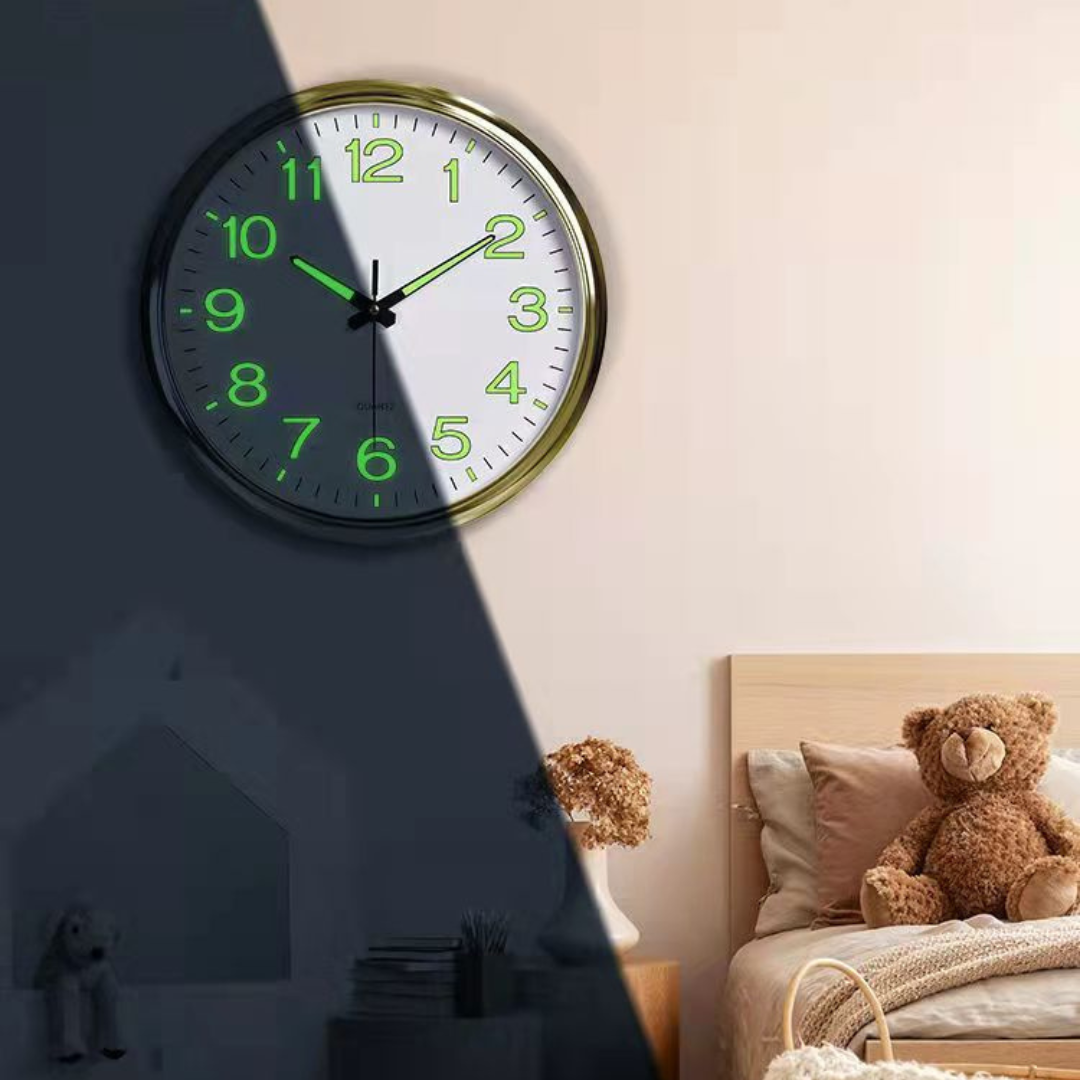 Illuminated LED Wall Clock – 12" Round Digital Display Clock with Backlight for Living Room, Bedroom & Office | Thomler