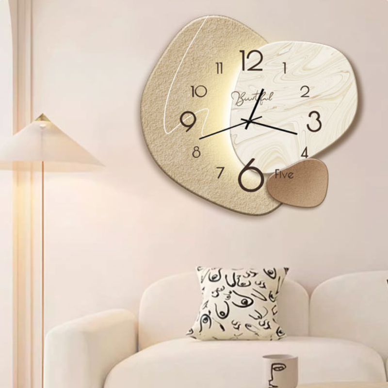 Modern Silent Wall Clock with Clear Numerals for Living Room, Bedroom & Office | Minimalist Round Design | Thomler