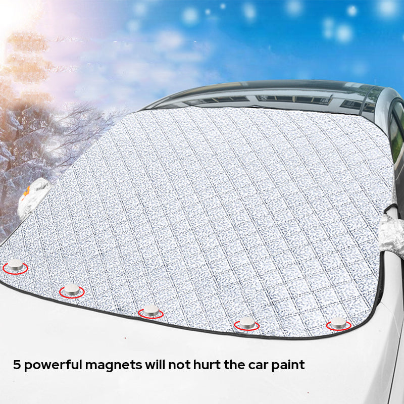 Windshield Snow Cover with Magnetic Hold & Mirror Protection for Cars, SUVs & Trucks – All-Season Frost Shield & Sun Blocker | Thomler
