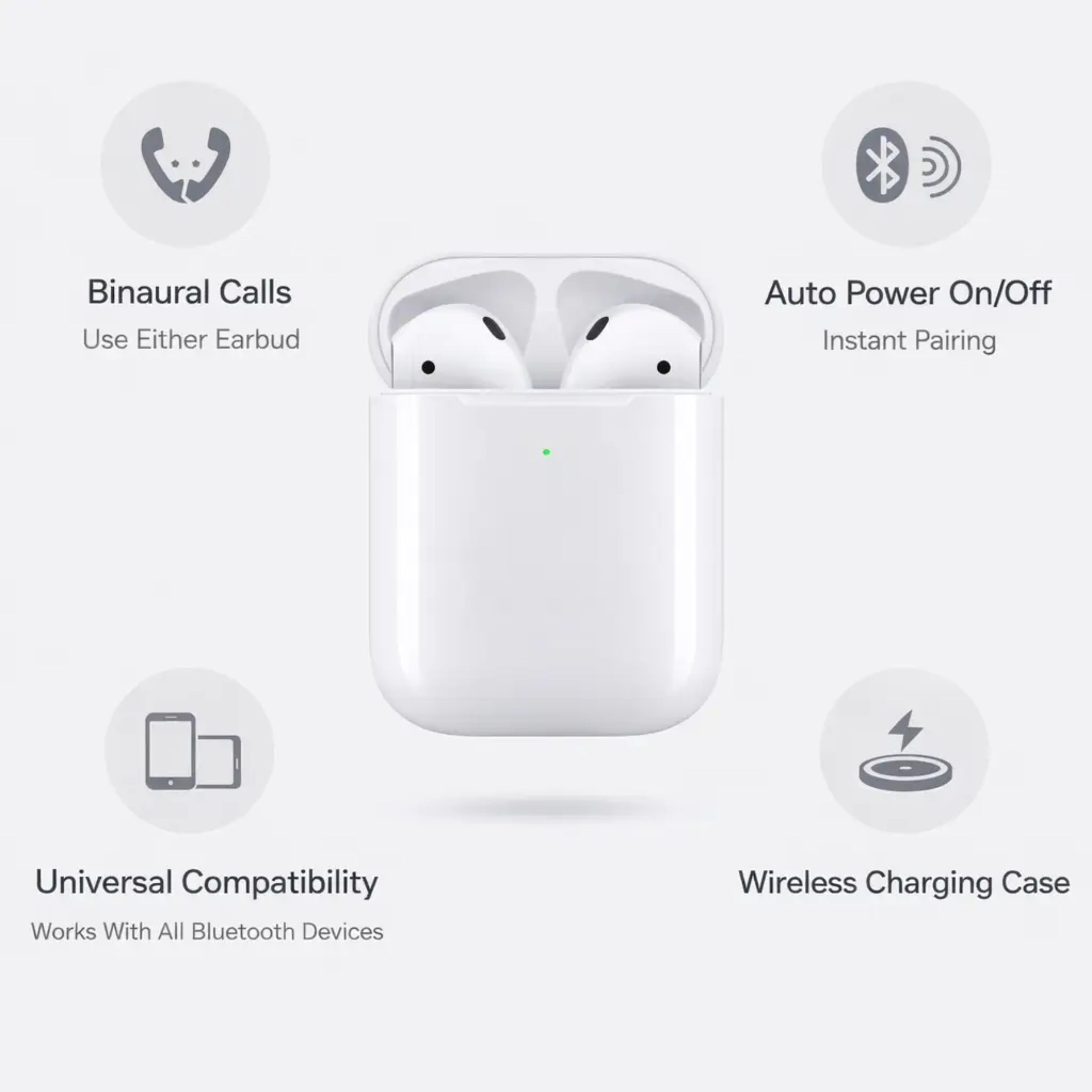 Compact True Wireless Earbuds with Charging Case – Bluetooth 5.3 In-Ear Headphones with Built-In Mic for Calls, Music & Gym – Water Resistan | Thomler