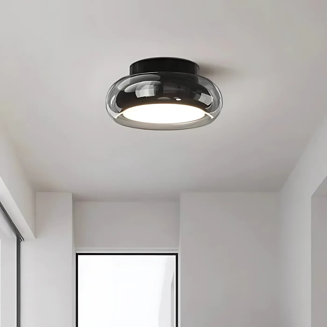 Ceiling Lamp Glass 24W Amber 30.0 cm Warm White Living Room Hallway Retro Modern Lighting Fixture | Thomler