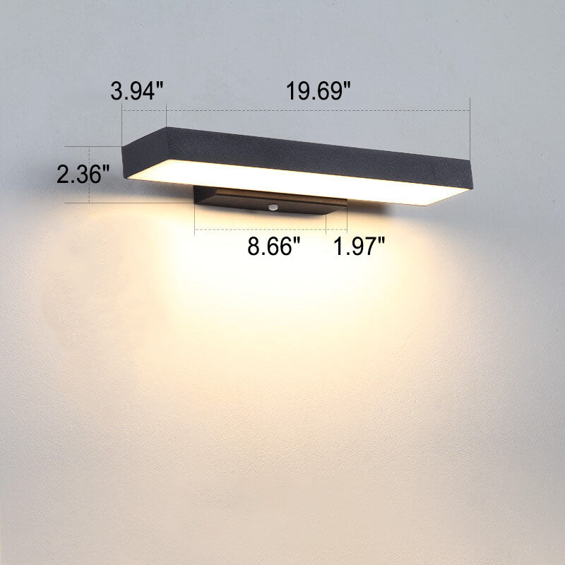Wall Lamp Stainless Steel 19W 15.8 in Outdoor Patio Fence Warm Light LED Modern Lighting Fixture | Thomler