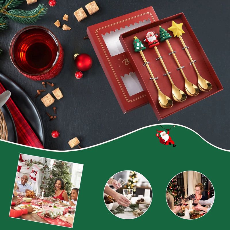 Holiday Flatware Set – Festive Spoons & Forks with Christmas Charm for Elegant Dining & Table Decor | Thomler