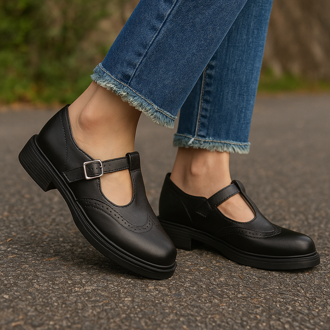 Women's Vegan Leather Flats – Breathable Slip-On Shoes for Summer & Spring, Lightweight Comfort Walking Shoes | Thomler