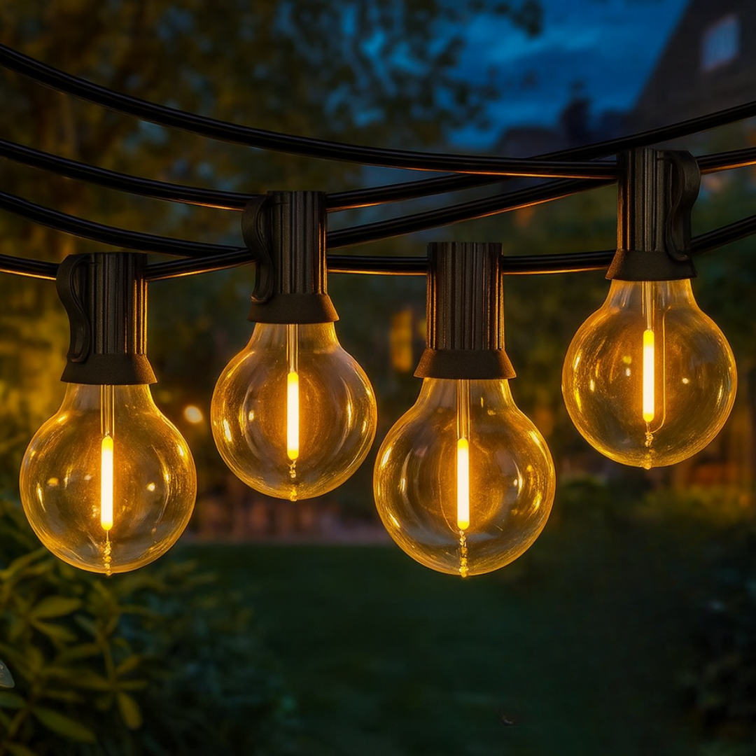 USB-Powered Outdoor String Lights with Shatterproof Bulbs – 20 or 40 LED Globes, Waterproof IP65 for Patio, Deck & Backyard Year-Round | Thomler