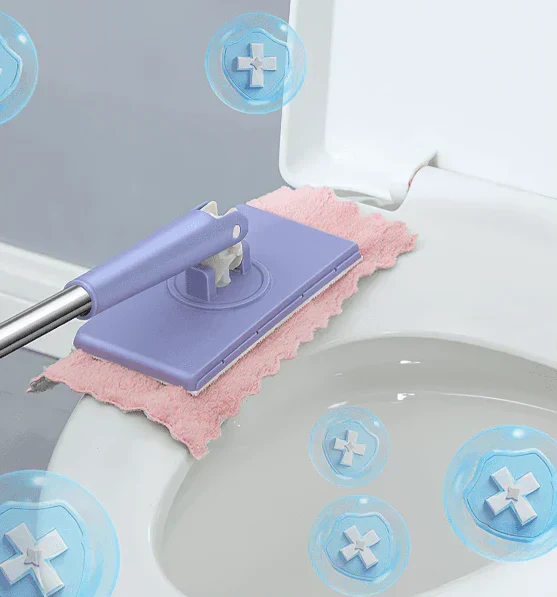 Hands-Free Wringing Floor Mop with Quick-Dry Head & Automatic Clamp – Wet & Dry Use for Tile Hardwood Laminate | Thomler