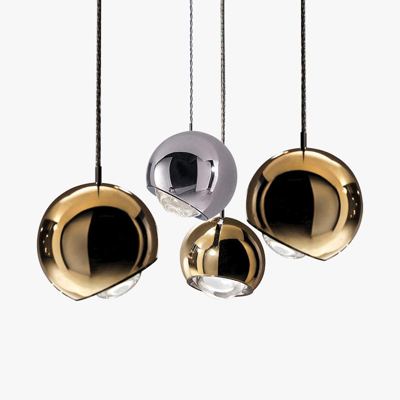 Modern Sphere Pendant Light Fixture Metal Orb Hanging Lamp for Dining Room Kitchen Island | Thomler