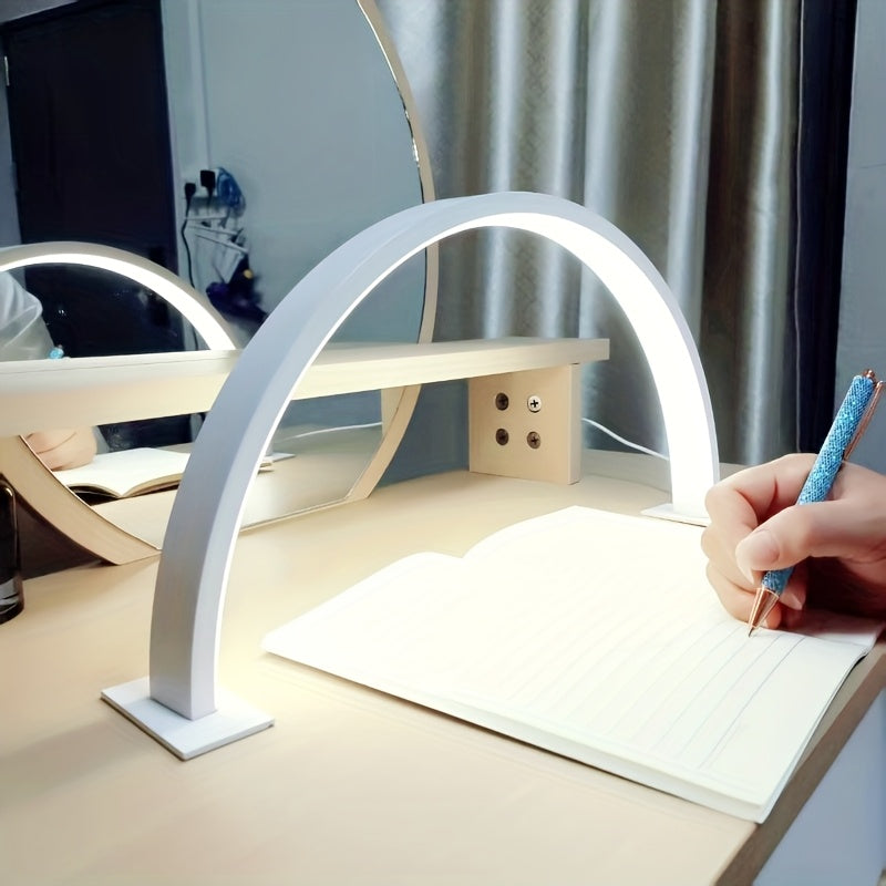 Arc LED Desk Lamp with Adjustable Brightness & Color Temperature for Home Office Reading Study | USB Powered Metal Task Light | Thomler