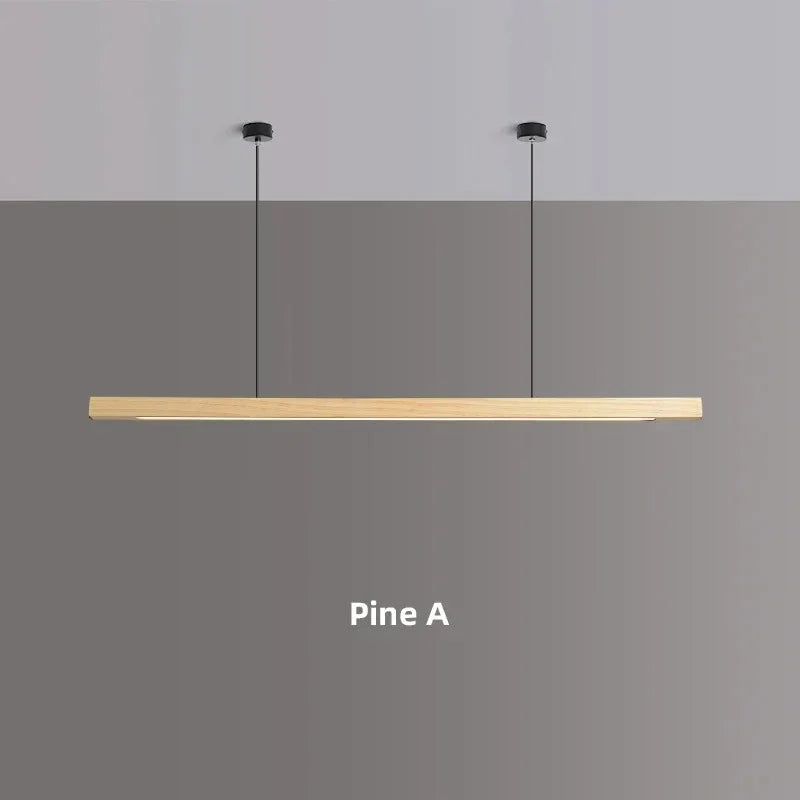Pendant Light Wood LED 80.0 cm Linear Dining Table Kitchen Island Hanging Ceiling Lamp Dimmable Scandinavian | Thomler