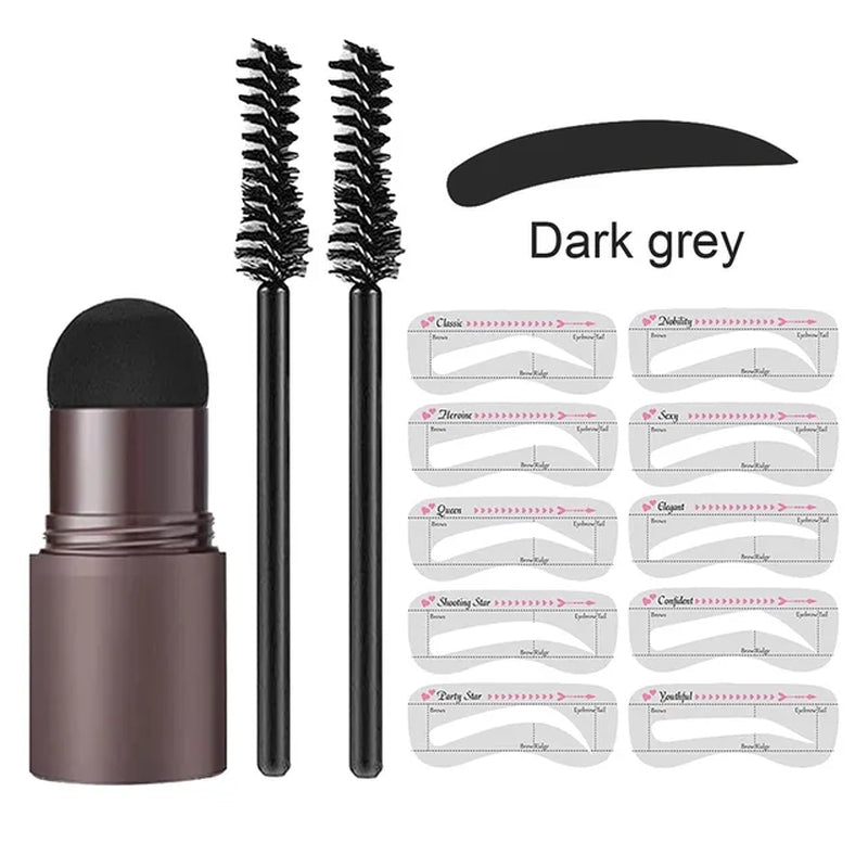 Eyebrow Stamp & Stencil Styling Kit – Quick Shape & Fill Tool for Natural Looking Arches, Includes Multiple Shades & Templates for | Thomler
