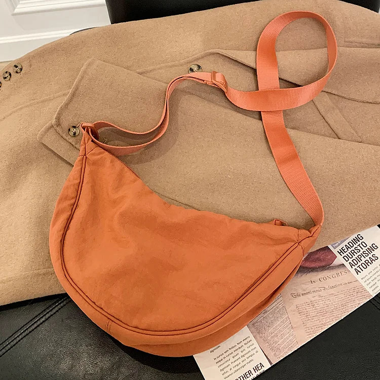 Pleated Hobo Crossbody Bag for Women – Lightweight Nylon Shoulder Purse with Ruched Design for Everyday Carry & Travel | Thomler