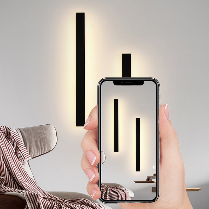 Weatherproof LED Strip Sconce for Patios, Entryways & Porches — IP65 Rated Acrylic Outdoor Fixture in Black | Thomler