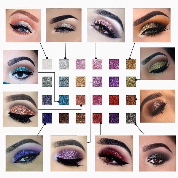 ShimmerGlam Pro – 10-farbige Glitzerpalette | 50% RABATT