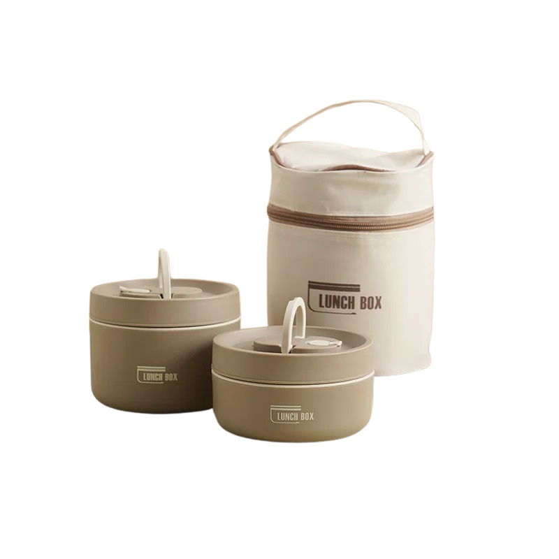 Stackable Stainless Steel Lunch Container Set with Insulated Bag – Leak-Proof Food Storage for Work, School & Travel | Thomler