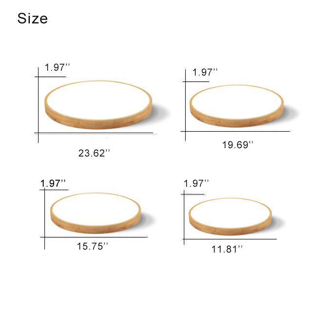 Slim Profile Round Wood Ceiling Light Fixture with Integrated LED – Modern Flush Mount in Natural Beige Finish for Bedroom, Living Room & | Thomler