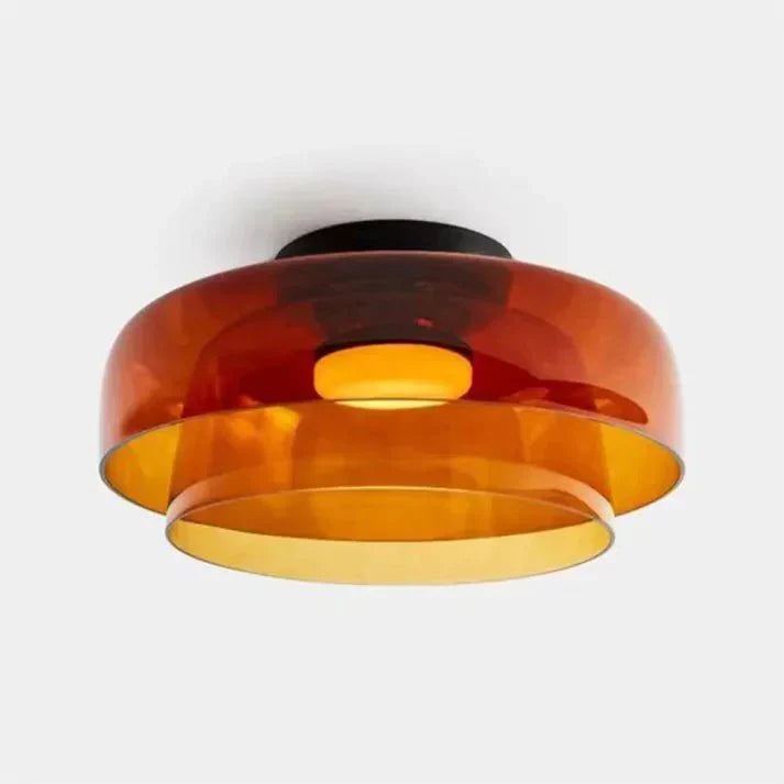 Layered Glass Ceiling Light with Adjustable LED – Contemporary Nordic Fixture for Dining and Living Rooms | Thomler