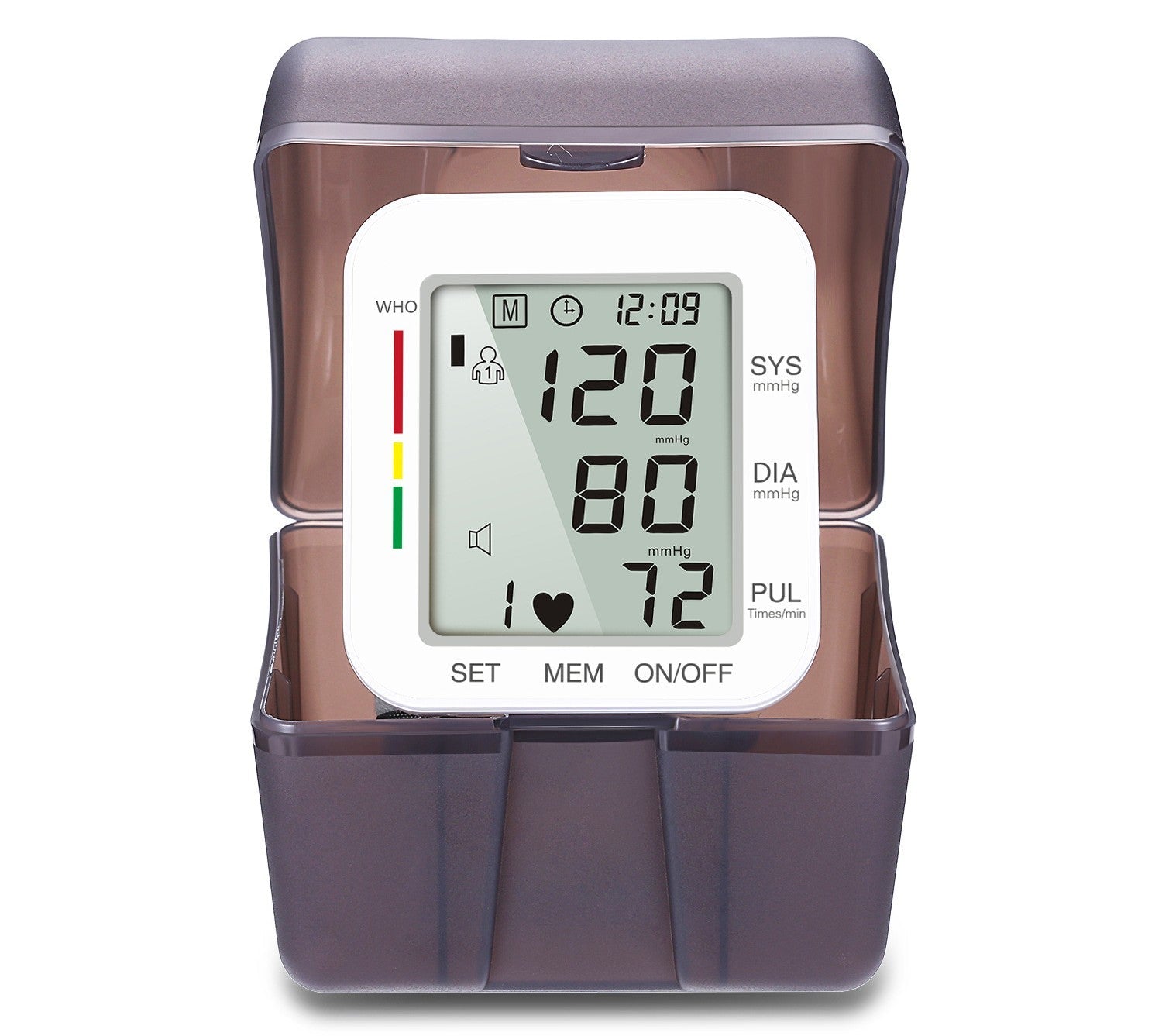 Wrist Blood Pressure Cuff with LCD Screen – Automatic BP Monitor for Home Use – Dual User Memory & Date Tracking – Portable Health Tracker | Thomler