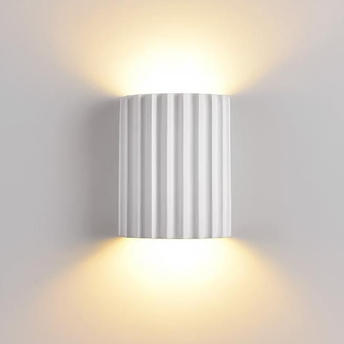 Wall Lamp Resin 16.0 cm Green Wavy Bedroom Hallway Ambient Lighting Nordic Sculptural Accent Light | Thomler