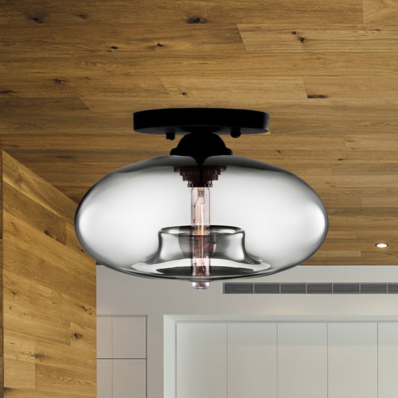 Flush Mount Ceiling Light Glass Dome E26 Indoor Living Room Bedroom Ambient Lighting Fixture Modern | Thomler