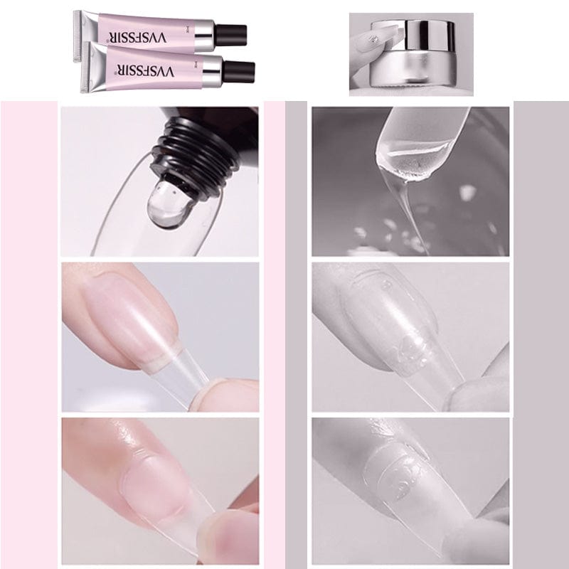Press-On Nail Adhesive Kit with UV Lamp & Remover – Complete Salon Manicure System for Home Use | Thomler