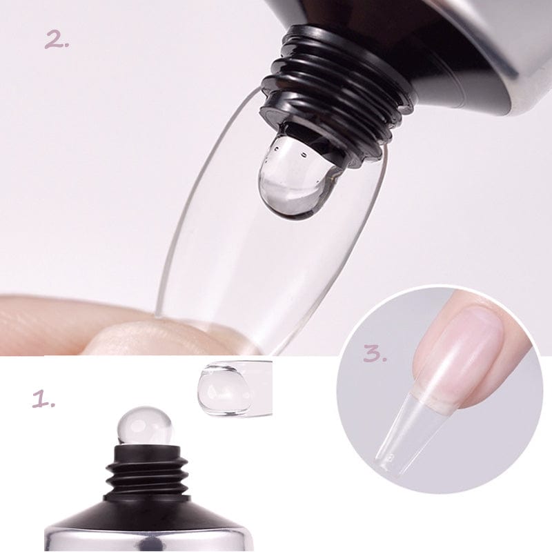 Press-On Nail Adhesive Kit with UV Lamp & Remover – Complete Salon Manicure System for Home Use | Thomler