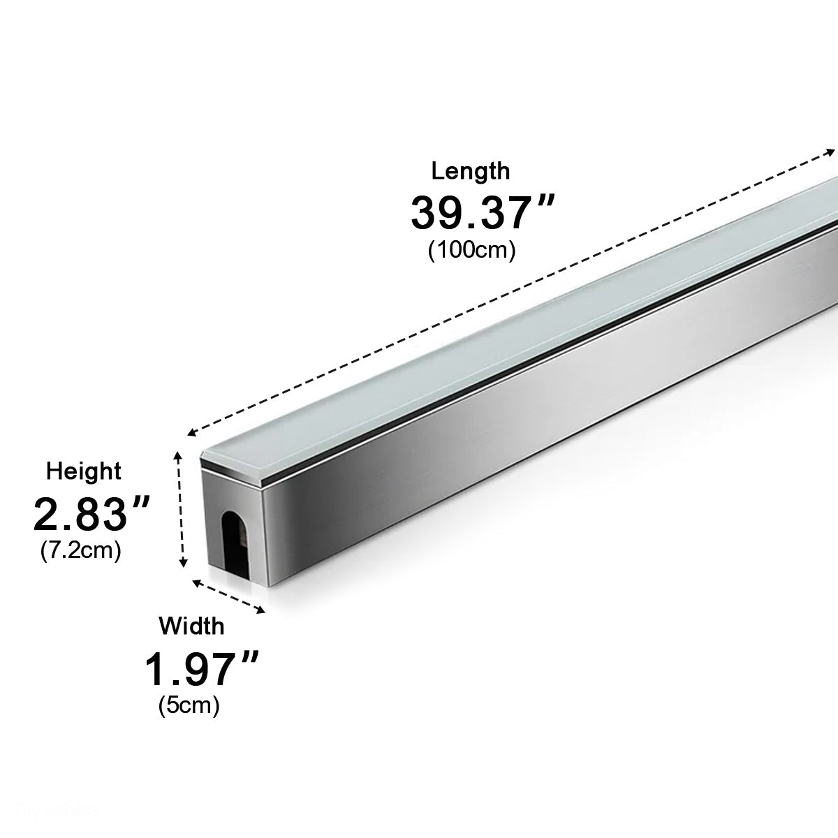 Recessed Pathway LED Light Strip – 40 in Weatherproof Steel Linear Fixture for Driveways & Patios | Thomler