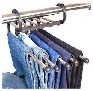 Space-Saving Closet Organizer Hanger with Retractable Arms for Pants, Scarves, Belts & Accessories - Multi-Tier Storage System for Bedroom W | Thomler