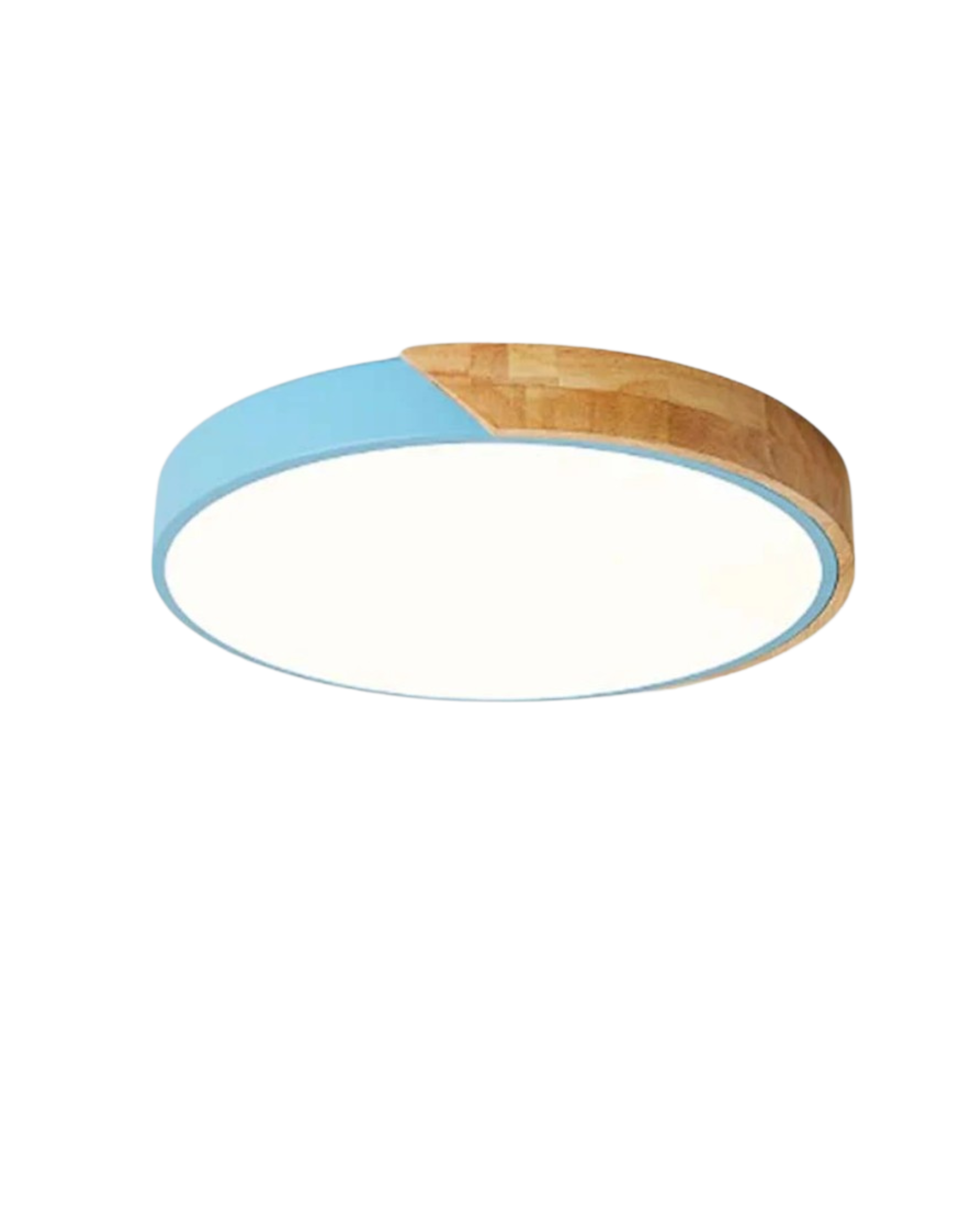 Moderne ronde plafondlamp met houtaccent en LED verlichting – minimalistische designlamp in 23 30 40 50 en 60 cm | Sansoti
