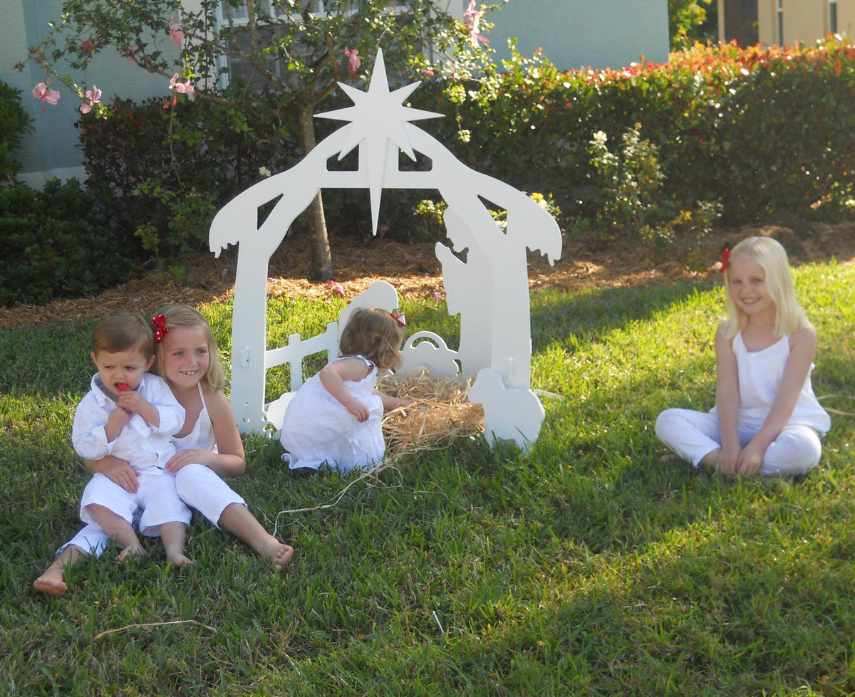 Outdoor Nativity Scene Set – Weather-Resistant Christmas Yard Display with Holy Family Figurines | Thomler