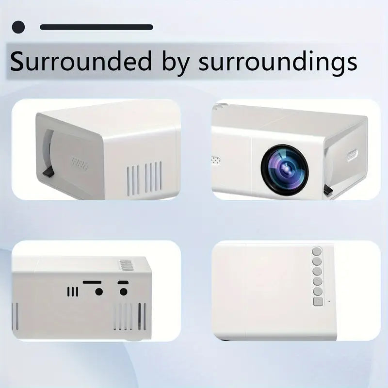 Compact HD Projector 720p with Fast Focus for Home Theater, Gaming & Presentations | Works with HDMI, USB, WiFi, Streaming Devices | Thomler