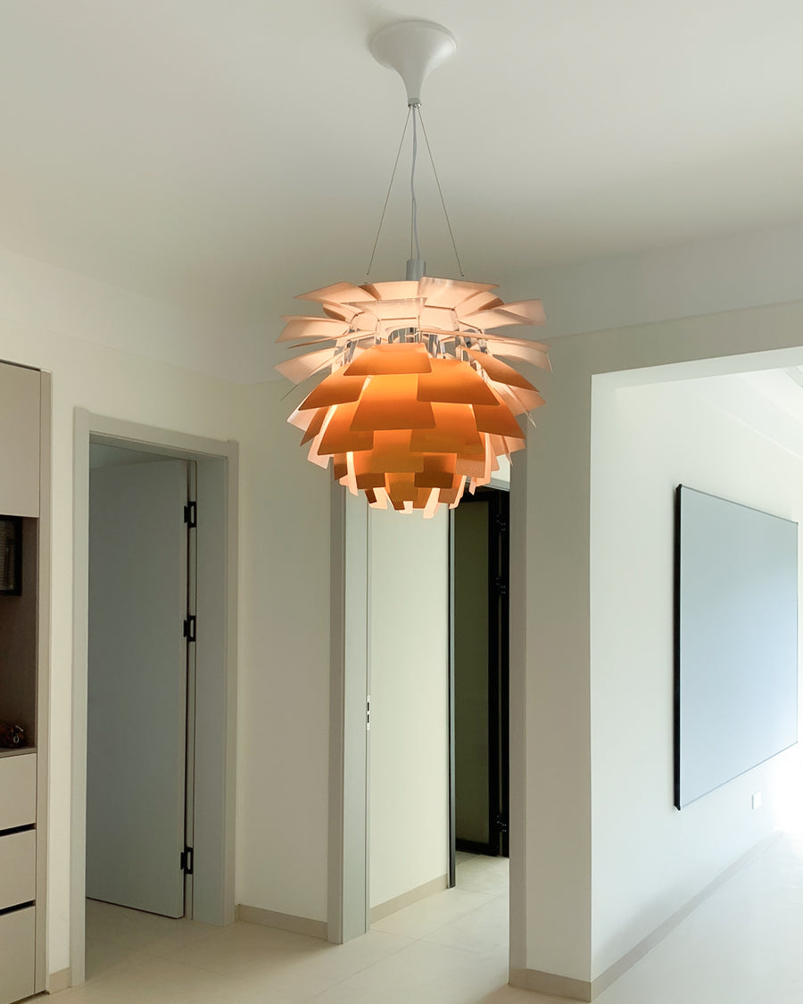 Pendant Light Metal 48.0 cm 18.9" Warm White Dining Room Adjustable Hanging Ceiling Lamp Pinecone Style E27 | Thomler