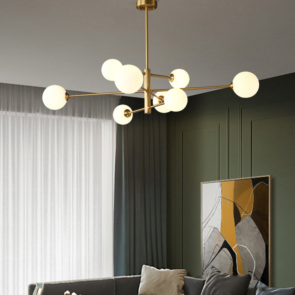 Ceiling Pendant Light Metal Glass 60.0 cm Adjustable Living Room Dining Area Hanging Lamp Modern Sphere Design | Thomler